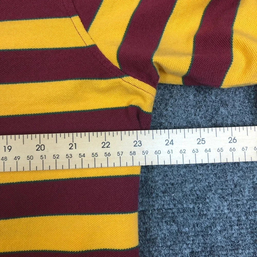 Daniel Cremieux Classic Men Large Long Sleeve Polo Shirt Rugby Stripe - Picture 7 of 11